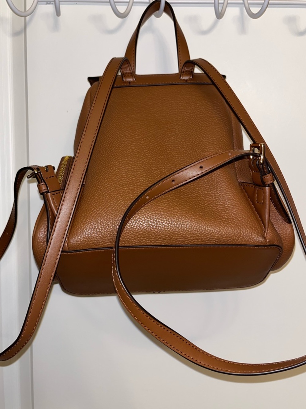 Michael Kors Tan Backpack with Chain Detail - Picture 2 of 4